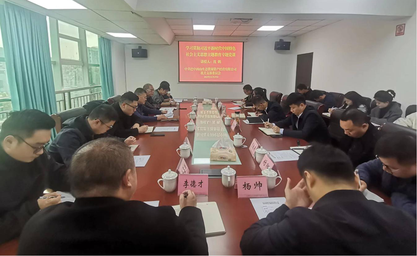 集團(tuán)公司黨委副書記、總經(jīng)理沈鵬到巴中兩山公司講授主題教育專題黨課